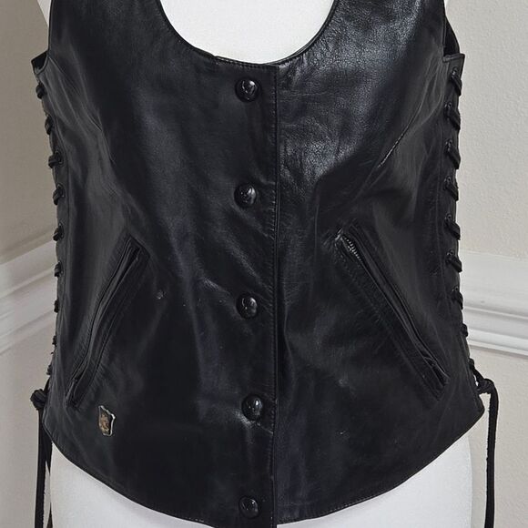 NWOT Authentic Harley Davidson Leather Vest - Picture 4 of 14